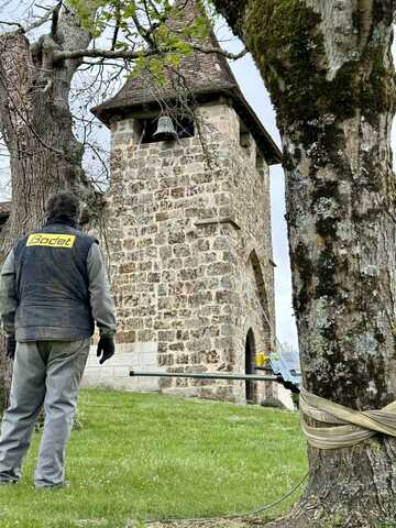 Quelques Images du 1er semestre 2023 de nos chantiers sur Eglise en partenariat avec la société Bodet Campanaire